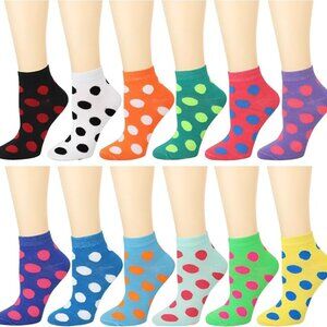 NWT 12 Pairs Women Ankle Socks Colorful ComfortSoft Lightweight Sports Socks